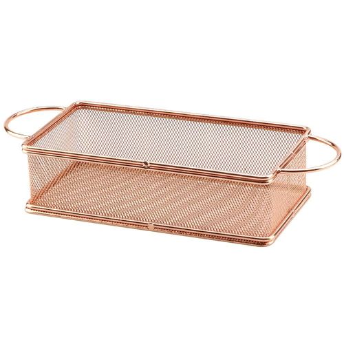 Cesta Retangular Dynasty Fry em Aço Inox - Rosé