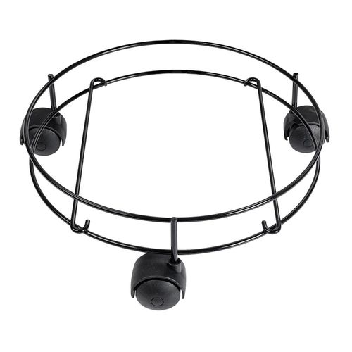 Porta Botijão de Gás Utimil Preto PR513 9x30x30cm Aço Epóxi com Rodízios Resistente e Prático