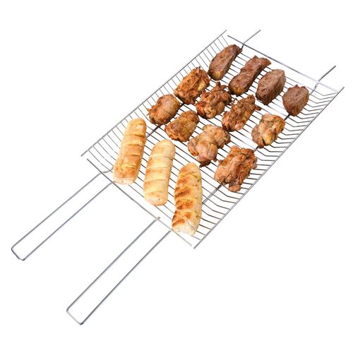 Grelha Simples para Carne Utimil Grande em Aço Cromado