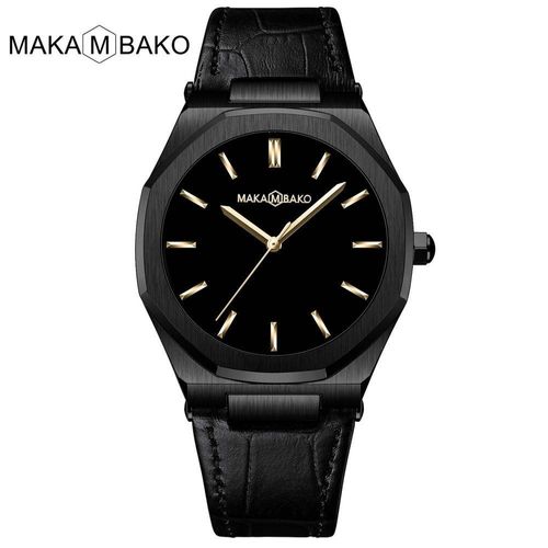 Relógio Masculino Va Va Voom Mk-5015P À Prova D'Água Preto Fosco