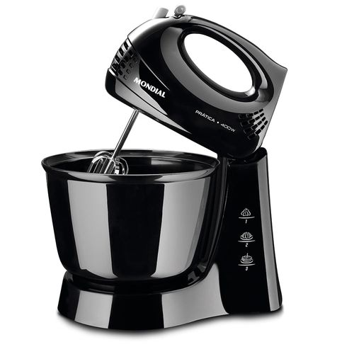 Batedeira Mondial Prática 400W Preto B-44-B 3,6L 220V