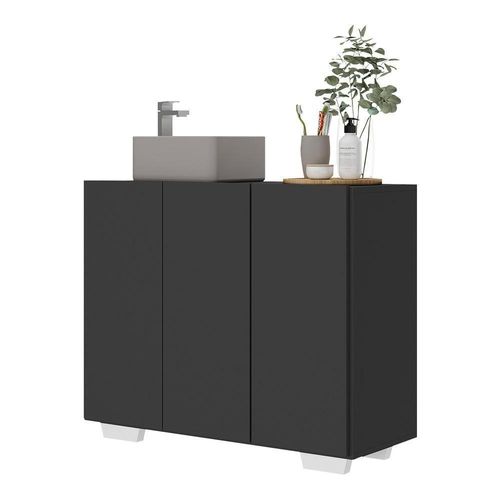Gabinete Banheiro 3 Portas 90Cm Multimóveis V5031