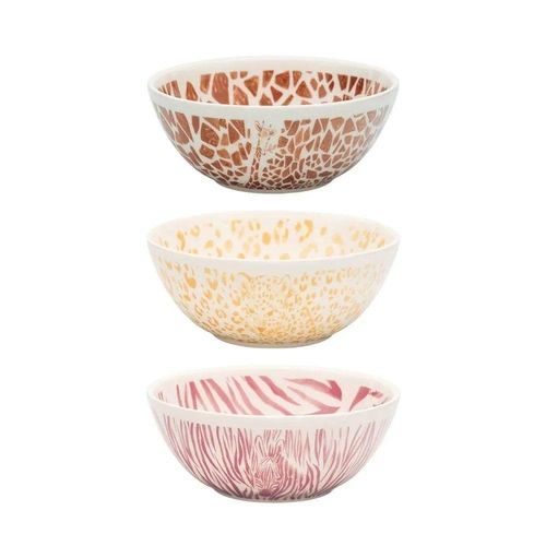 Conjunto De Cumbucas 03 Peças Zoo 600 Ml Oxford