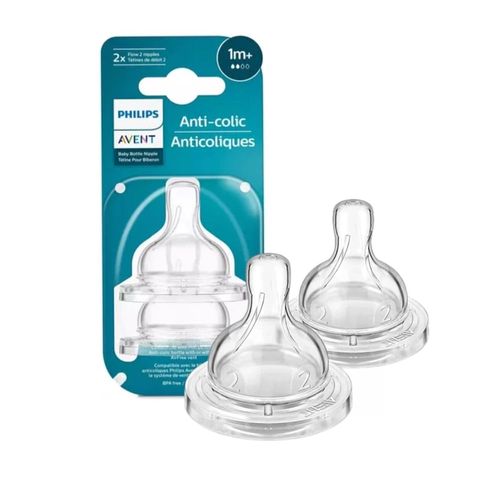 Bico de Mamadeira Philips Avent Anti-colic Fluxo Lento Com 2 Unidades