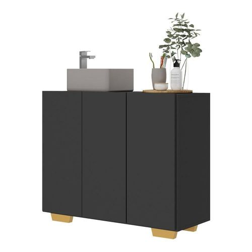 Gabinete Banheiro 3 Portas 90Cm Multimóveis V5031