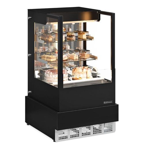 Vitrine Refrigerada Aberta Dupla Função Conveniência Gourmet GGEA070 Preto Gelopar 220V