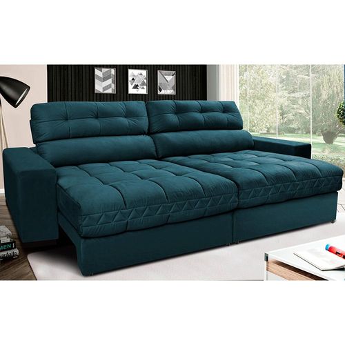 Sofá Retrátil Master 2,72m Cama inBox Petróleo