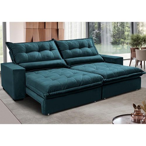 Sofa Retrátil Soft 2,32m Cama inBox Petróleo