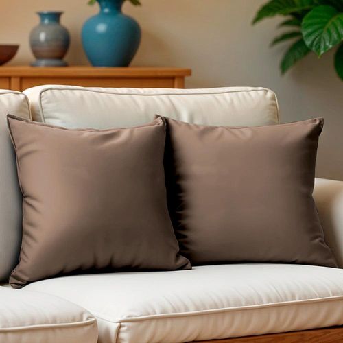 Kit 2 Capas de Almofadas Velusoft Castor 45x45cm Cama inBox