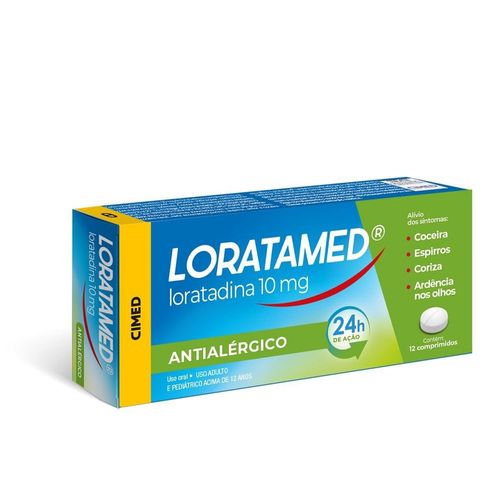 Antialérgico Loratamed 10mg 12 Comprimidos