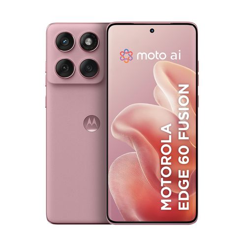 Smartphone Motorola Edge 60 Fusion 5G Rosa 256GB, 8GB RAM, Tela 6,7, Câmera Sony LYTIA 700C 50MP, Gorilla Glass 7i, Dimensity 7300, IP69 e IP68
