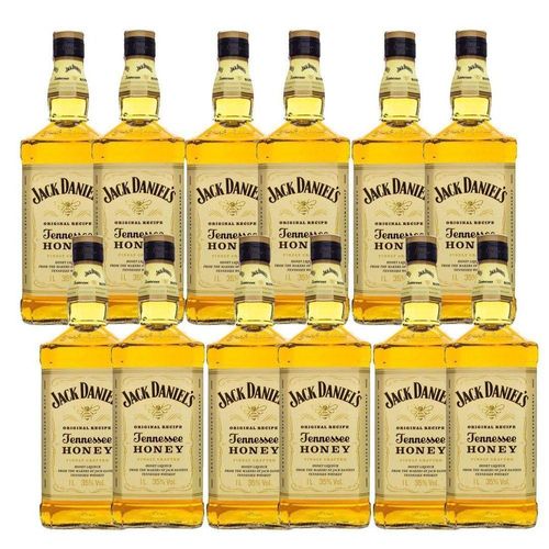 Kit 12 Jack Daniel'S Honey Original 375Ml Uísque Padrinhos
