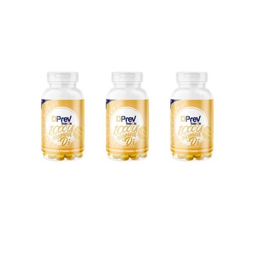Kit Vitamina D Colecalciferol DPrev Todo Dia 1.000 UI Abacaxi com 30 Gomas