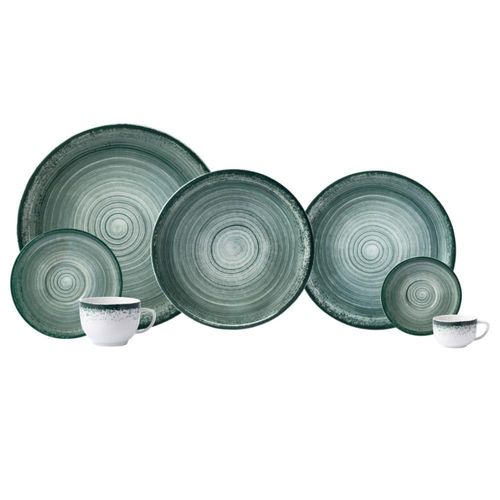 Aparelho De Jantar 42 Peças Esfera Verde Schmidt