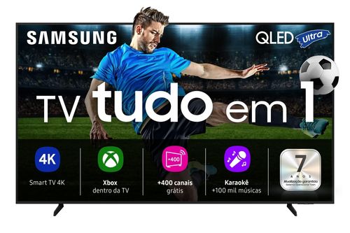 Smart TV 85” Samsung QLED 4K QN85Q7FAAGXZD, Vision AI, Processador com AI, Xbox Cloud Gaming, Controle por Gestos, Art Store, Alexa, Wi-Fi e Bluetooth