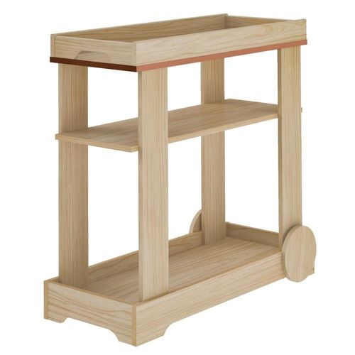 Carrinho Bar Com Rodizios 80 Cm 4626 Naturale Arly Naturale