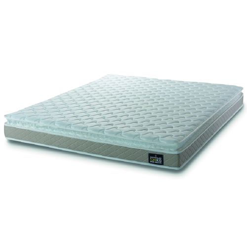 Colchão Casal Queen Espuma D33 Pillow Top Millenium 158x198x19cm Bege/Branco Hellen-Suporta 120KG
