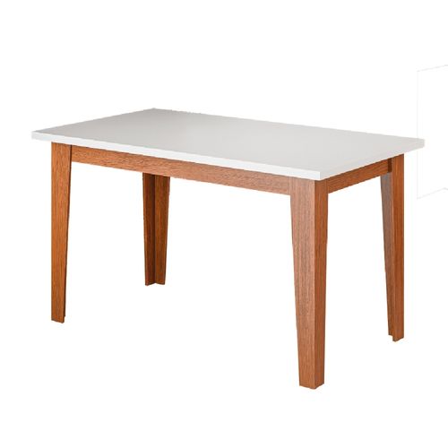 Mesa para Sala de Jantar 1,60m Miami Madeirado/Off White Dobuê