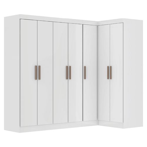 Quarto Modulado de Canto Madrid com 7 Portas Maxel