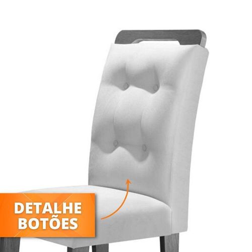 Conjunto 02 Cadeiras Imbuia linho