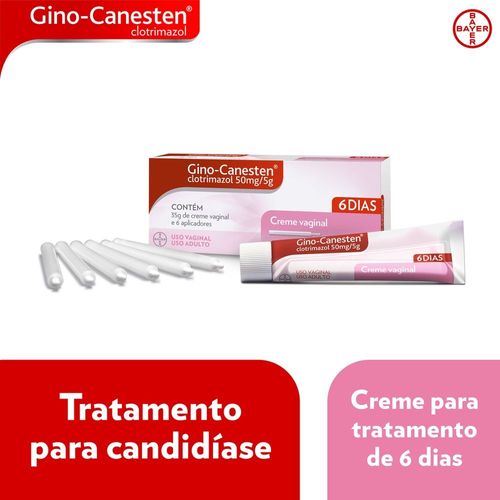 Gino Canesten 6 Dias Creme Vaginal 35g + 6 Aplicadores