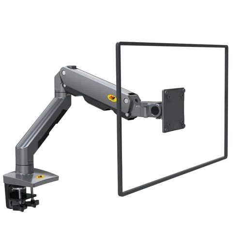 Suporte ELG Profissional Gamer Ergonômico Multiarticulado de Mesa F5161B para Monitor 27” a 45” com Pistão a Gás Preto