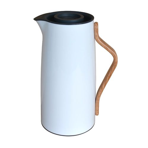 Garrafa Térmica Kyoto 1 Litro Branca Compacta Prática Resistente Durável Fácil Uso Café Chá Bebidas Quentes Frias Conservação Elegância Cozinha