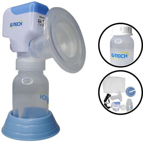 Bomba Tira Leite Materno com Ajuste Fino de Sucção Compact Branco G-tech