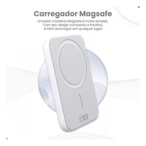 Bateria Portátil Magnética Para Smartphone IP11 ou Superior