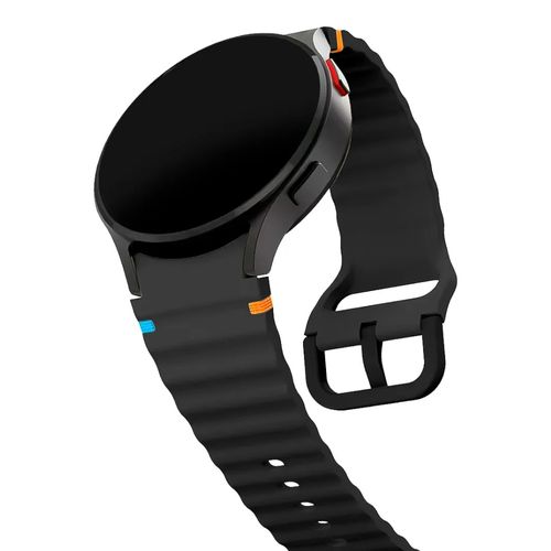 Pulseira Resistência Elegante Ondas Preta Para Watch FE